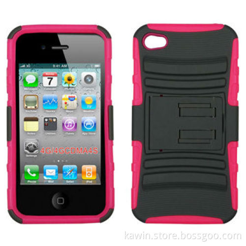 Super Combo 2-in-1 PC + Silicone Cover for Apple iPhone 4G